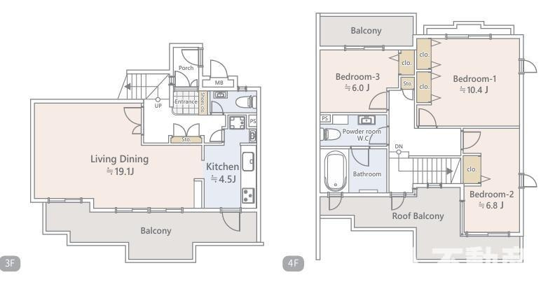 コスモミロス逗子M棟の間取り