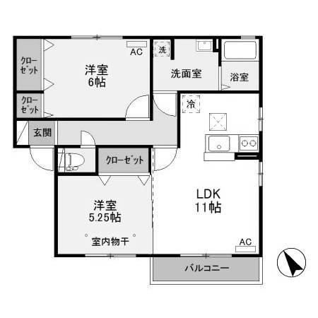 【間取り】 | サンファースト　C