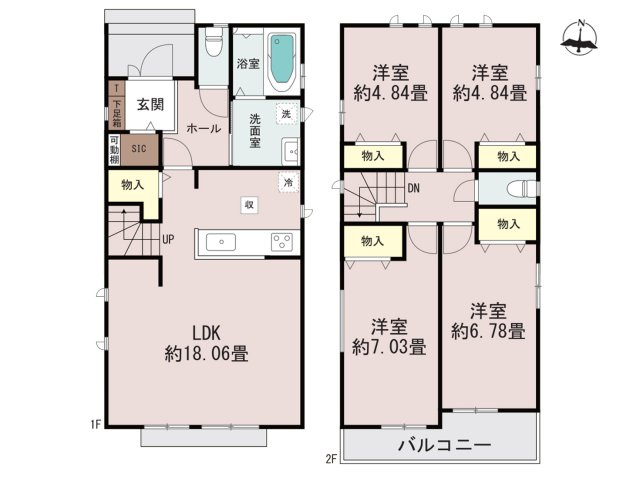 名東区香流8期(全3棟)の間取り
