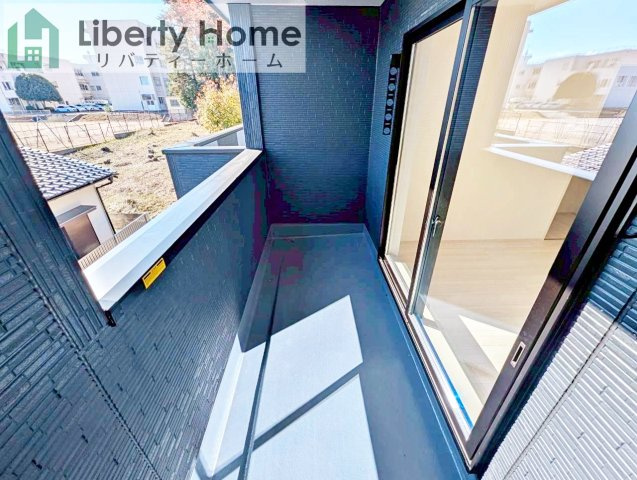 水戸市姫子4期　新築戸建のバルコニー