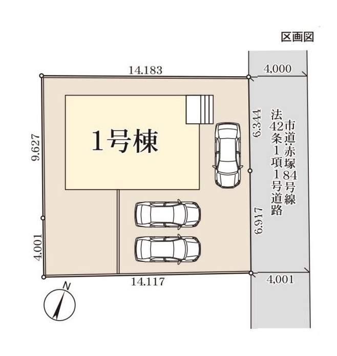 水戸市姫子4期　新築戸建の区画図