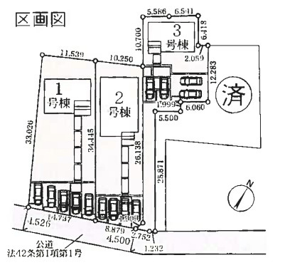 【区画図】 | 鴻巣市屈巣第4　Livele Garden.S　新築戸建　全8棟　3号棟