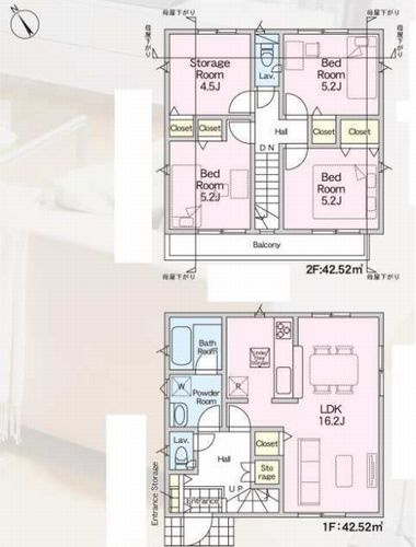 【間取り】 | 【仲介手数料０円】座間市四ツ谷第8　新築一戸建て | 座間市四ツ谷第8　新築一戸建て