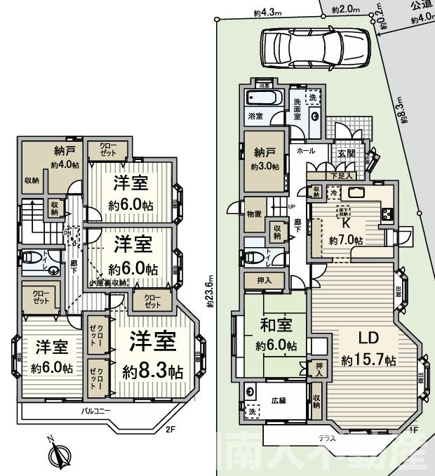 鎌倉市由比ガ浜２丁目戸建ての間取り
