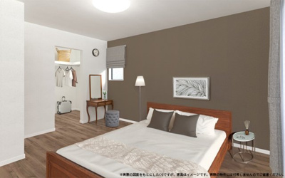 【完成予想図】 | 【1号棟内観完成予想図】※パースは設計図面を基にした完成予想図です。※家具はイメージです。