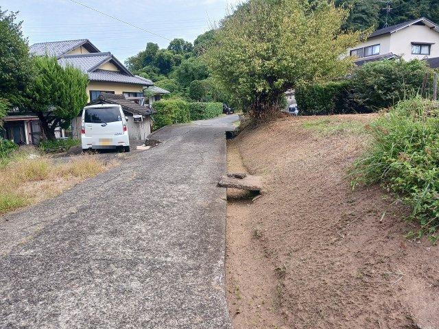 宇土市栗崎町の売地の前面道路含む現地写真|北側