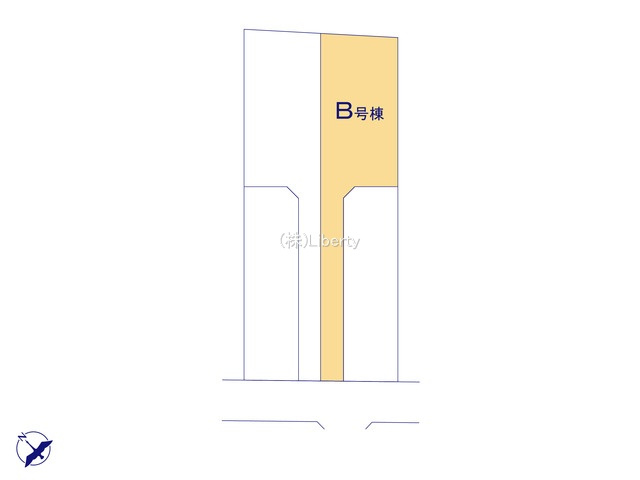 土浦市右籾　新築戸建　B号棟の区画図