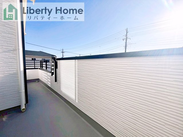 土浦市右籾　新築戸建　C号棟のバルコニー