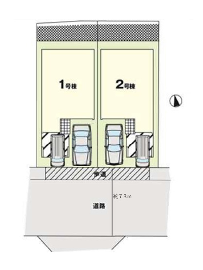 【区画図】 | 福岡市西区愛宕3丁目4期　2号棟（全2棟）【仲介手数料無料・0円】 | 区画図です。2号棟