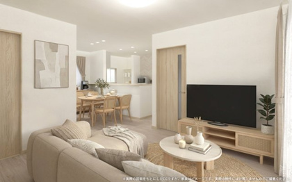 【完成予想図】 | 【LDK　イメージパース】
※画像は設計図面を基に作成したイメージです。