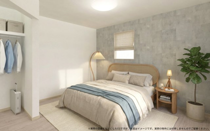 【完成予想図】 | 【主寝室　イメージパース】
※画像は設計図面を基に作成したイメージです。