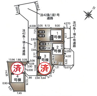 耐震+制震の家 山手町5丁目 第10：住宅性能取得物件 1号棟 山手小徒歩12分の区画図|★先着順販売受付開始！
◎耐震+制震の家：福山市山手町5丁目 第10：1号棟
◎住宅性能評価取得物件
◎価格への挑戦と性能にもこだわった家
◎山手小学校まで徒歩12分