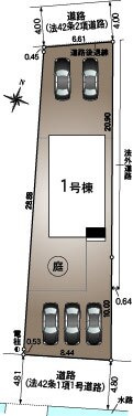 出雲市塩冶町　新築戸建て　令和8年1月完成予定の区画図