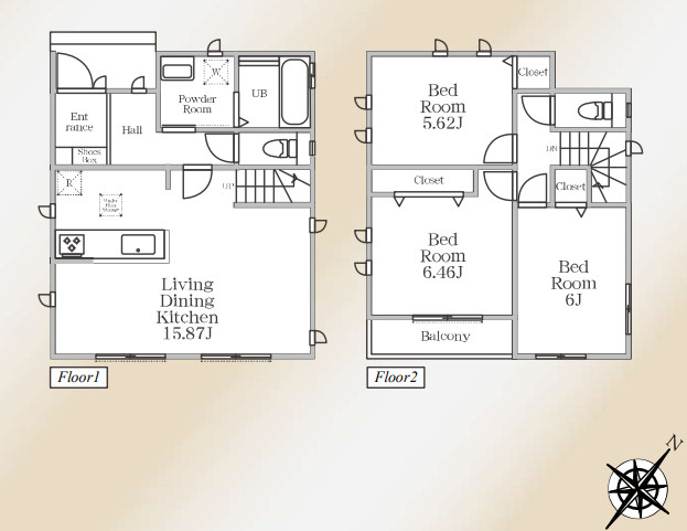 茅ヶ崎市松林2丁目　新築戸建　全5棟B号棟