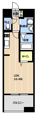 LIBTH天神東Ⅱの間取り
