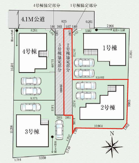 【区画図】 | 高崎市下小鳥町2期　2号棟