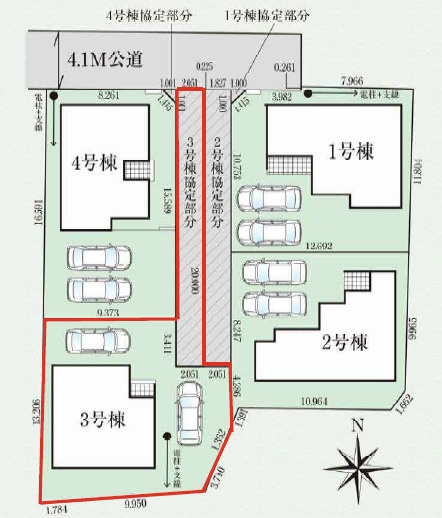 【区画図】 | 高崎市下小鳥町2期　3号棟