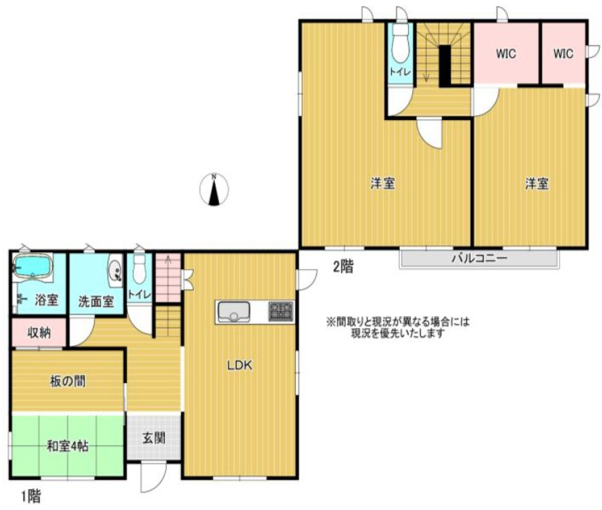 【中古戸建】前橋市小相木町の間取り|■間取り図｜敷地面積：297.55（約90.00坪）　建物面積：126.95（約38.40坪）