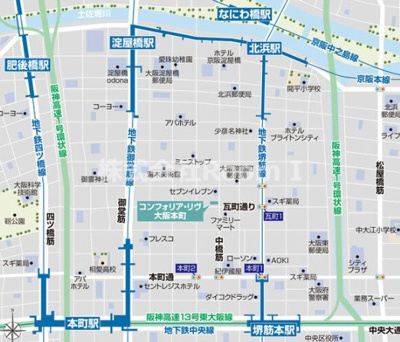 【地図】 | コンフォリア・リヴ大阪本町