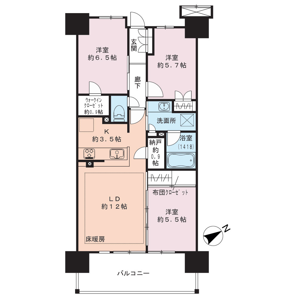 プラウド宇都宮の間取り