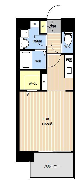 LIBTH東比恵の間取り