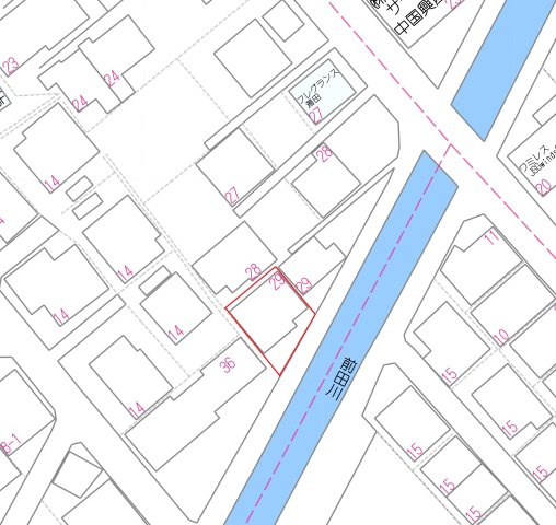 湯田温泉6丁目　売土地の土地図