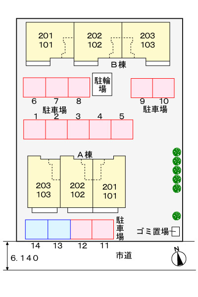 ソーレ　プリート　Ｎの駐車場|駐車場