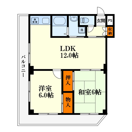 【間取り】 | パティオス豊里館