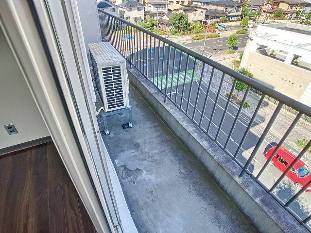 千歳山マンションのバルコニー