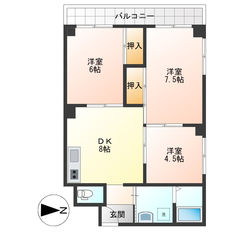千歳山マンションの間取り