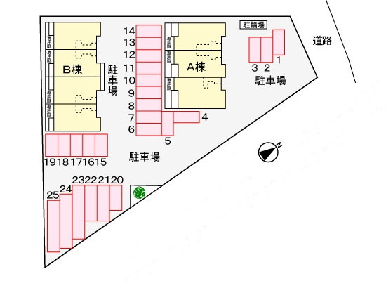 エスポアメゾンBの区画図