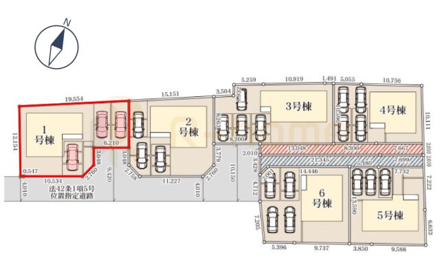 水戸市見川12期　新築戸建て　1号棟の区画図|大きなお買い物だからこそ、メリット・デメリットを伝えさせて頂きます。
R-homeにお任せください♪