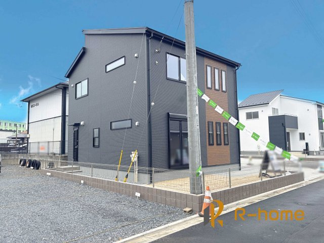 水戸市見川12期　新築戸建て　1号棟の外観|建物完成いたしました！ご予約で『平日』や『夕方』などでもご見学可能です！
