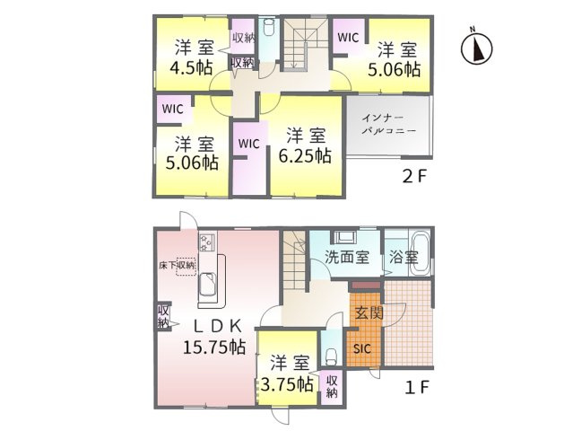 春日井市桃山町定野(全3棟)の間取り