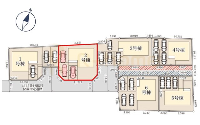 水戸市見川12期　新築戸建て　2号棟の区画図|大きなお買い物だからこそ、メリット・デメリットを伝えさせて頂きます。
R-homeにお任せください♪