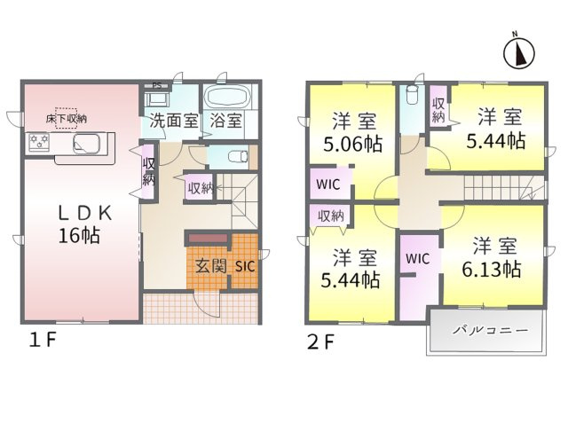 春日井市桃山町定野(全3棟)の間取り