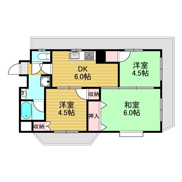 ベルフラワー山下の間取り