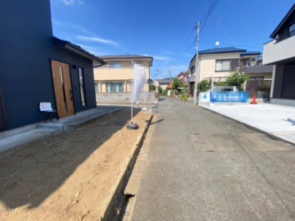 祝：成約済み　八王子市　楢原町　新築戸建て　２期の前面道路含む現地写真|～仲介手数料無料☆八王子ひなた不動産～八王子市楢原町　新築戸建て