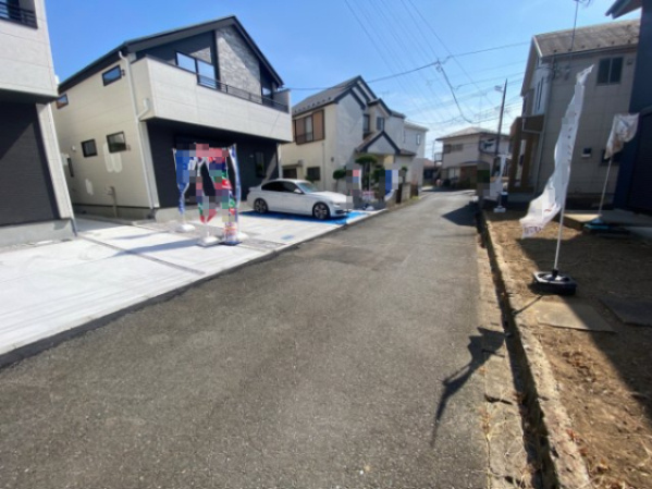 祝：成約済み　八王子市　楢原町　新築戸建て　２期の前面道路含む現地写真|～仲介手数料無料☆八王子ひなた不動産～八王子市楢原町　新築戸建て