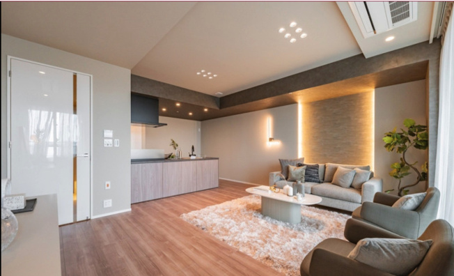 【居間・リビング】 | ★仲介手数料無料★パークコート千代田富士見ザ・タワー（皇居・北の丸公園・千鳥ヶ淵を望める　南東向き29F）