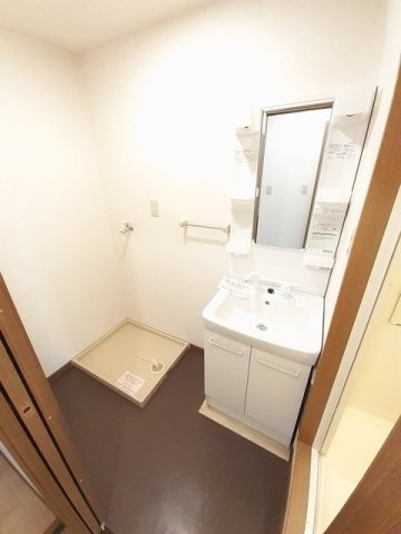 田口ハイツⅡの洗面所|スペースが確保できる洗面所です