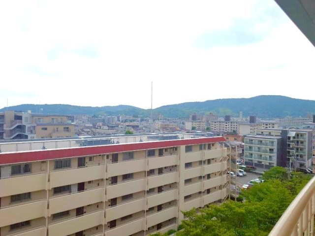 椥辻駅徒歩７分◆７階建てマンション最上階◆リノベーション済み南向き２ＬＤＫ住戸◆山科椥辻団地A棟の展望|バルコニーからの眺望