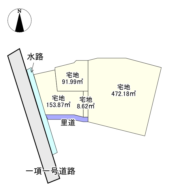 大刀洗土地の土地図