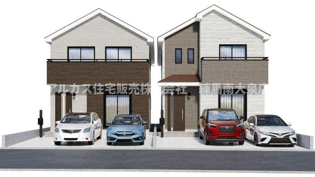 西東京市泉町1丁目　新築一戸建　西武新宿線　西武柳沢の外観パース