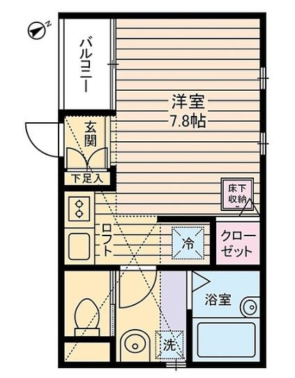 【間取り】 | ウィンズ上永谷C棟 | 一人暮らしに最適なワンルーム ！