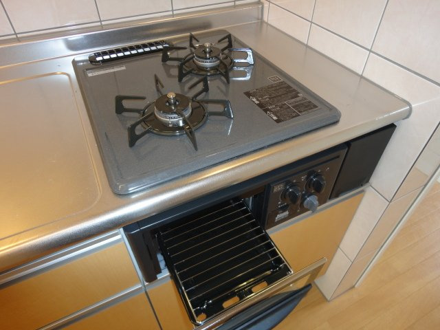 ソレイユⅡのキッチン|ガスコンロ