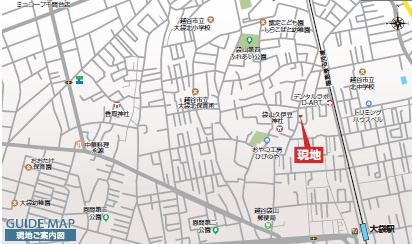越谷市袋山新築戸建ての地図