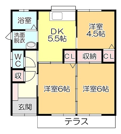 南町松本貸家西の間取り