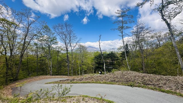 旧軽井沢 太陽の森別荘地 浅間山を臨む土地の外観