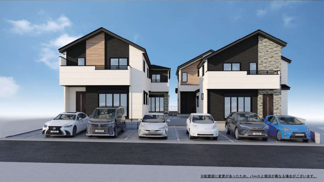 大和市下鶴間6期　新築戸建（全4棟）の外観パース